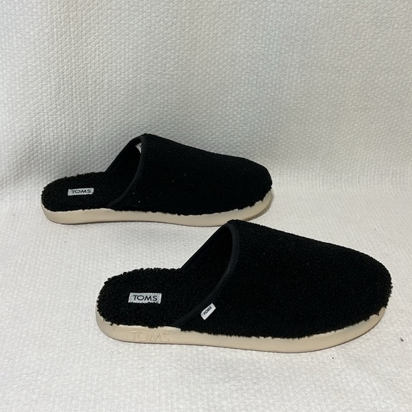 Tom’s Men’s black Melange Shearling Harbor Mule House‎ Slipper size 9 - Picture 5 of 12